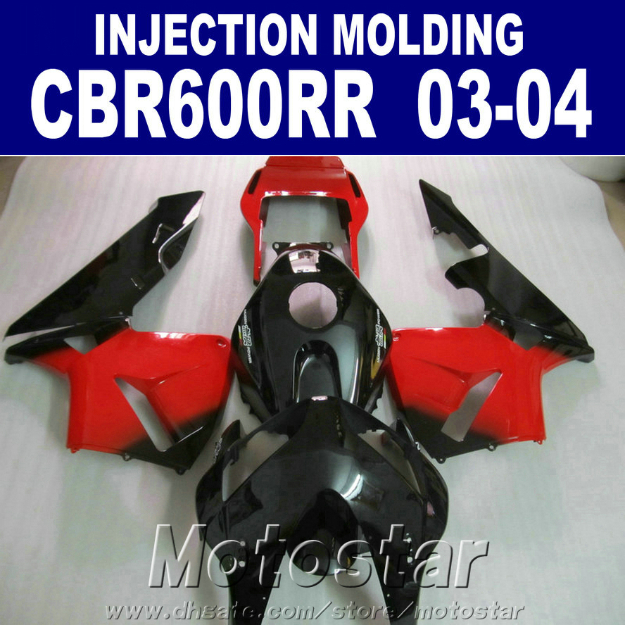 

100fit injection molding7gifts for honda cbr 600rr fairing 2003 2004 abs red black parts cbr600rr 03 04 body repair parts yxse, Same as picture