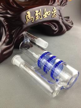

smoking pipes Wholesale Ashcatche high quality 14.5-14.5 triple HC three honeycombs glass ash catcher accessories bubbler