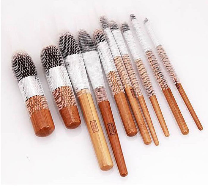 

10pcs/set White Make Up Cosmetic Brushes Guards Most Mesh Protectors Cover Sheath Net Without Brush free shipping EMS 60190