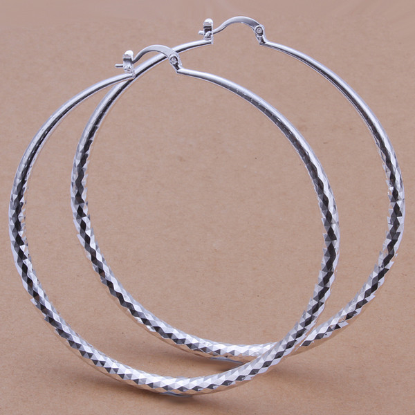 

Brand new sterling silver plate Circular section diamond earrings SE290,women's 925 silver Dangle Chandelier earrings 10 pairs a lot factory