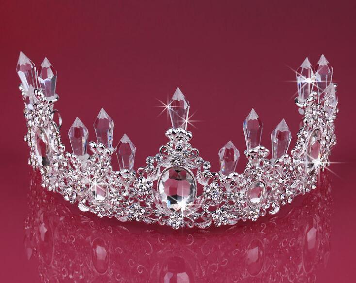 

Bridal Accessories Tiaras Earrings Accessories Wedding Jewelry Sets cheap price fashion style bride hair dress HK82