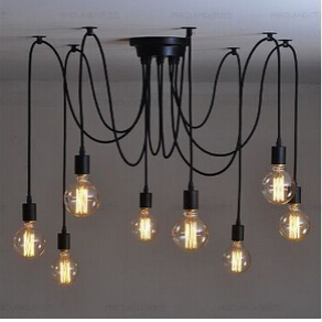 Industrial Vintage Kronleuchter Spinne Deckenlampe Pendelleuchte 4//6//8 Köpfe