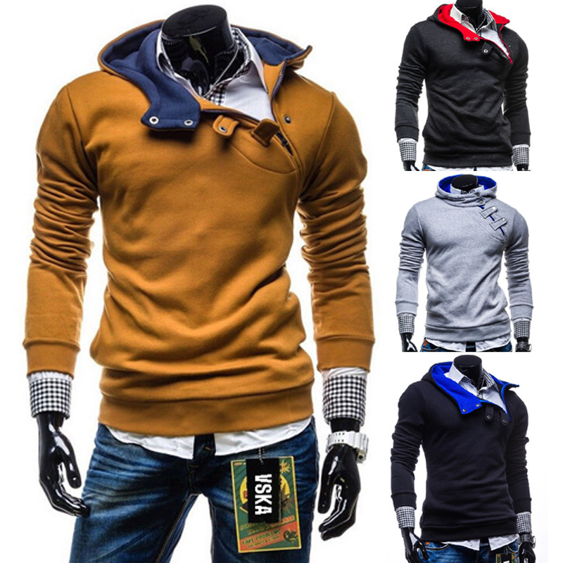 

Men with cashmere Hoodie hoodies baseball clothing hooded sweater coat Long Sleeved sport leisure, Gray