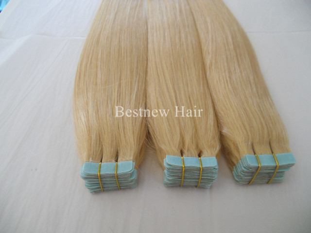 

LUMMY Indian Hair 14"-24" Remy Seamless Skin Weft Tape Indian Rmey Human Hair Extensions 100G 40PCS, #1