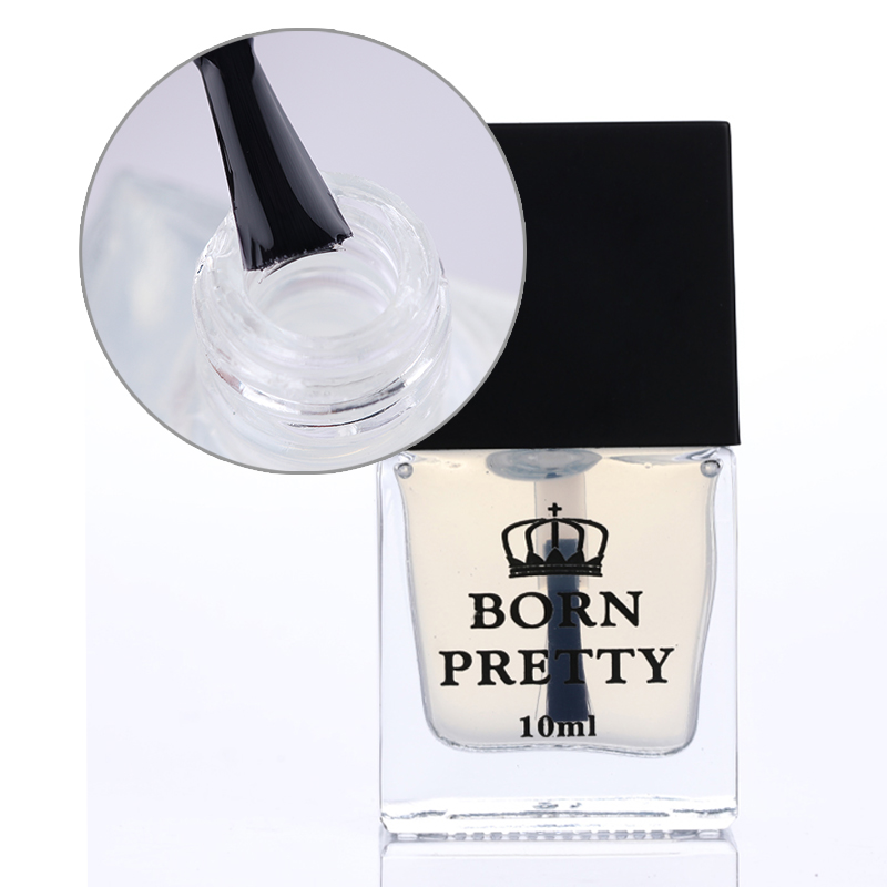 

Wholesale- BORN PRETTY 1 Bottle 10ml Top Coat Base Coat 2-in-1 Peel Off Water-based Polish Manicure Nail Varnish Tool, As pic