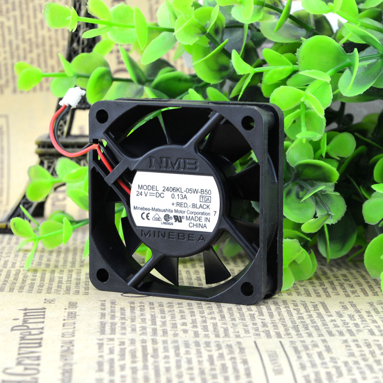 NMB 2408NL-05W-B50 6020 6cm DC24V 0.09A 2-pin inverter cooling fan