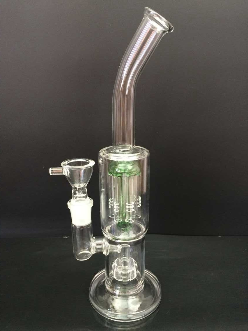 

Cheap Glass Bong Glass Water Pipe With Arm Tree Percolator Glass Smoking Water Pipe Hookah