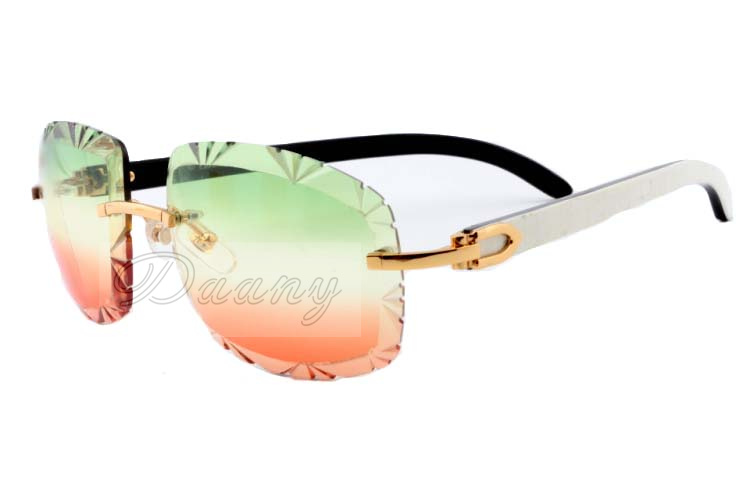

19 New Factory Outlet Jindi high fashion engraving sunglasses 8300075 natural black and white horns sunglasses, glasses size: 60-18-140mm