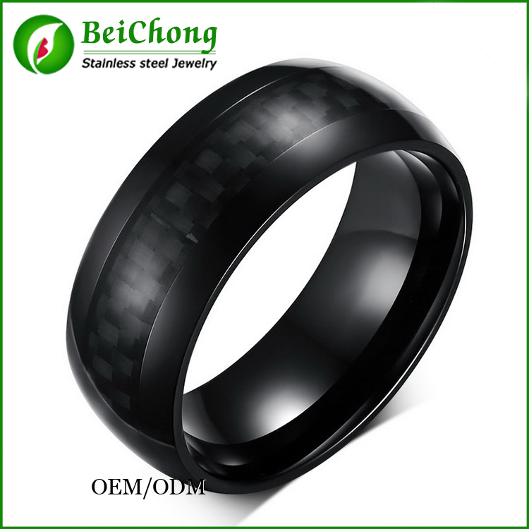 BC Bijoux En Gros 2015 Nouvelle Vente Chaude Ouest De La Mode bijoux Top grade Noir Céramique Classique Anneaux Fiber De Carbone Anneau Mâle pour