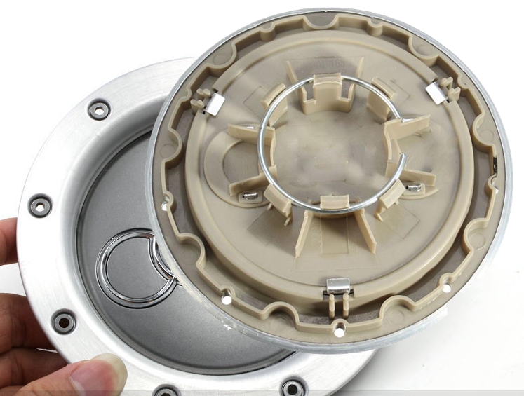 

High quality 4pcs/lot silver ABS+Alloy 146mm Rim cover wheel center hub caps auto covers for Audi TT Quattro Wheel Center Hub Cap