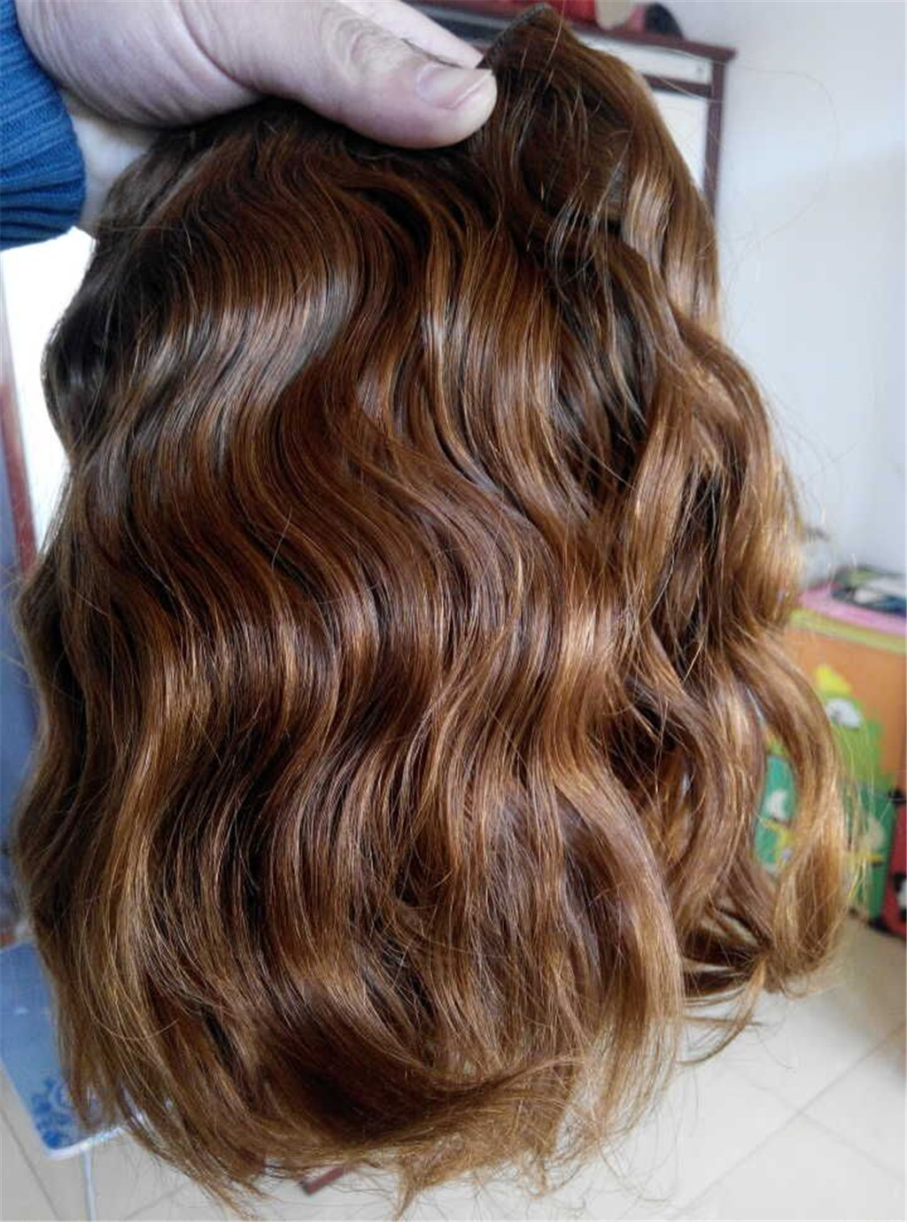 

brazilian virgin natural wave hair weft blonde 30# color human extensions 100g one bundle