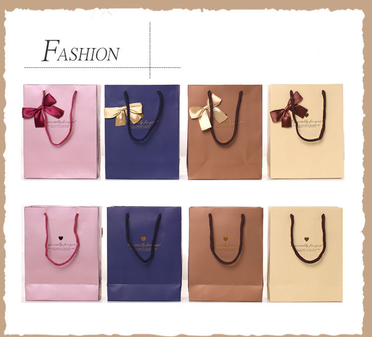 

13*15*7cm Noble Color Bowknot Paper Gift Bag Business Gift Favors Wrapping Bag Festive Gift Package Party Supplies 20pcs/lot WS084