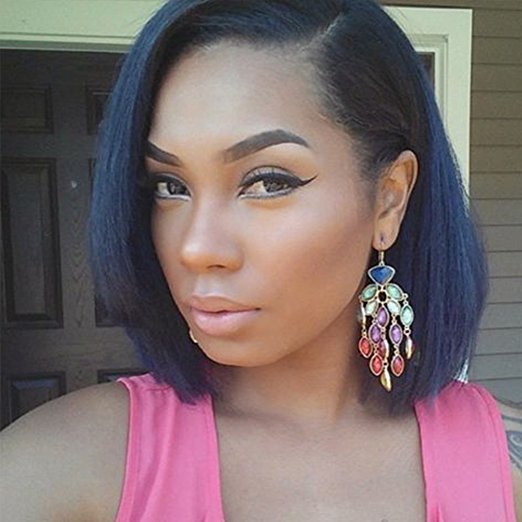 

360 Lace Frontal Wig Straight Short Human Hair Bob Wigs For Black Women with Baby Hair 10inch 130%, Natural color