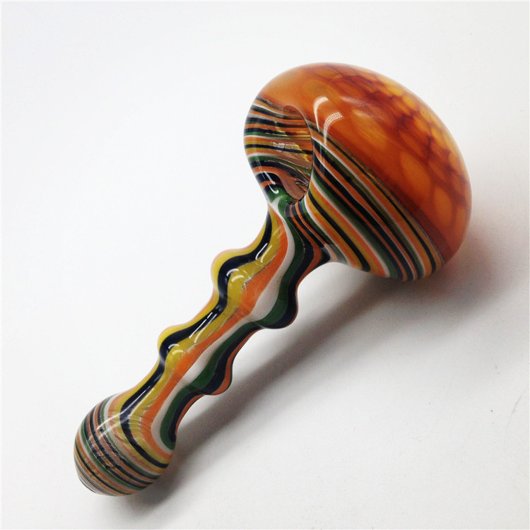 

5 Inches Honeycomb Pipe Colorful Hollow Glass Spoon Pipes Herb Smoking Hand Top Grade in stock free shipping