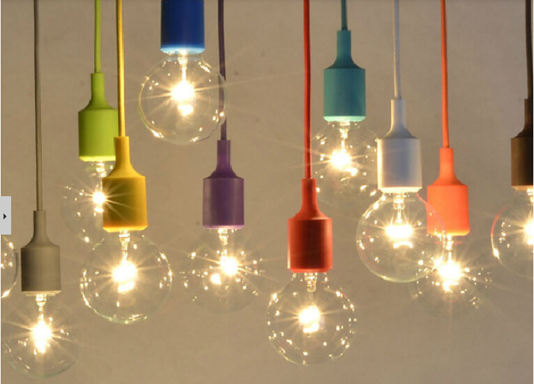 

Pendant Lights Vintage Edison Creative DIY Droplight Rainbow Pendant Lamp Colourful Home Decoration Lighting Free Shipping