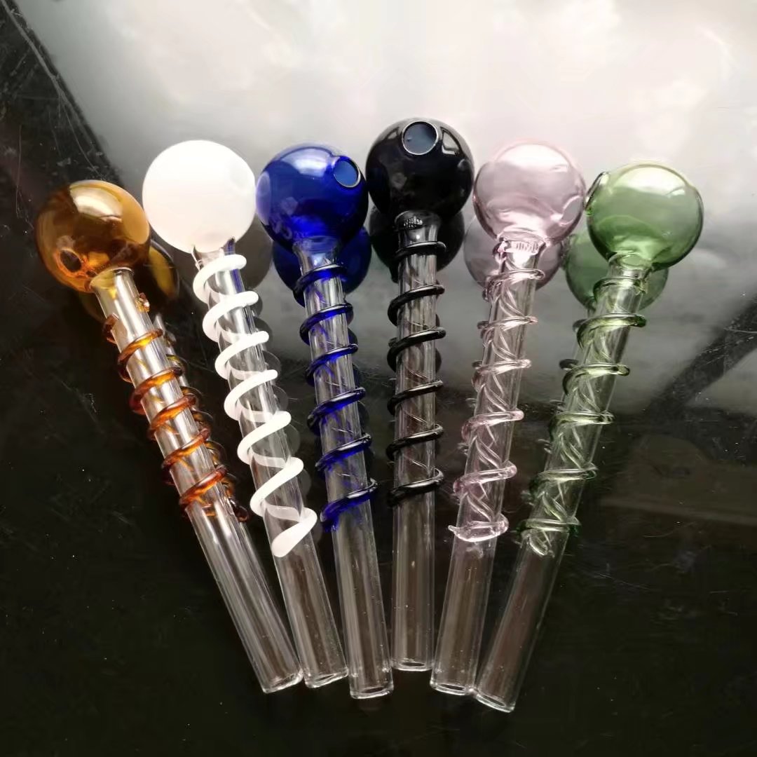 

Pan-color Bubble Straight Burning Pot, Wholesale Glass Pipe Oil Burner Glass Tube Glass Pipe Oil Drill Tower Smoking Free Shipping