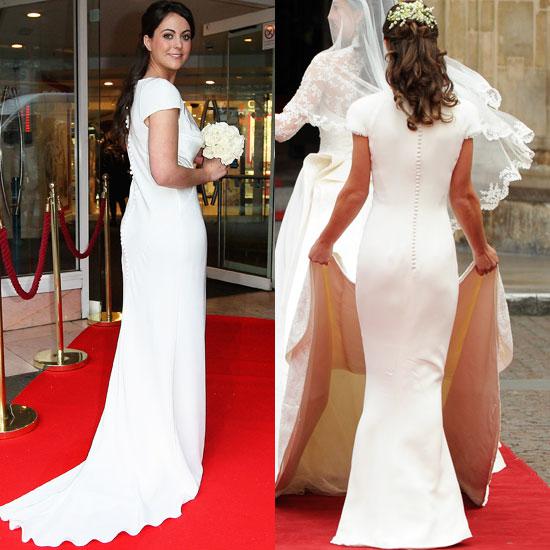 Cheap Pippa Middleton Vintage Bridesmaid Dresses V-Neck Simple Short Sleeves White Satin Sheath Maid Of Honor Dress-image-198957202