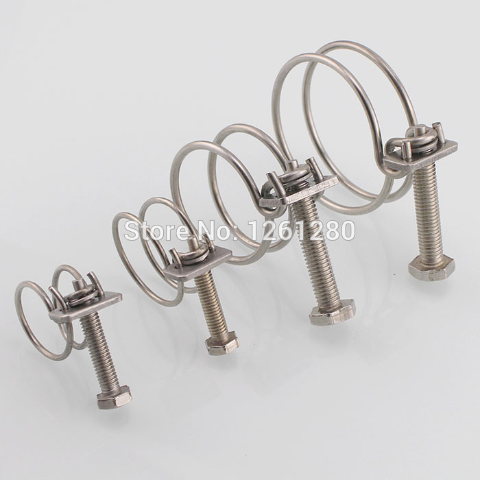 4PCS en Acier Inoxydable Solide Tuyau Collier Serrage Pour Moto échappement Clamp 32-35 mm