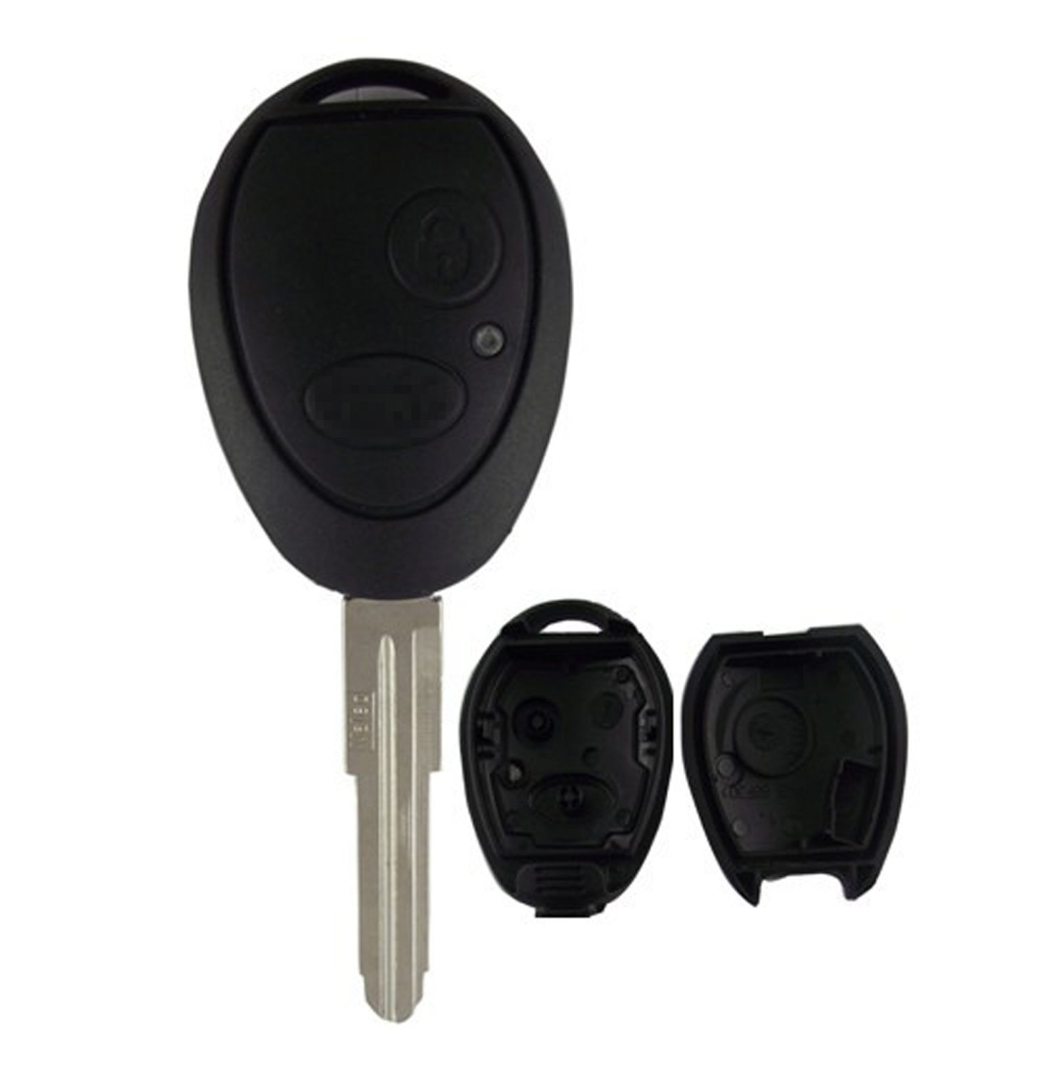 

Keyless 2 Buttons Smart Remote Car Key Fob Shell Case For 1999 2000 2001 2002 2003 2004 Land Rover Discovery Replacement N5FVALTX3 No Chip, Black