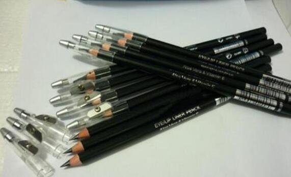 

Free shipping makeup eyebrow pencil with sharpener eye/lip liner pencil black and brown 12 PCS