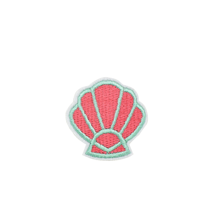 

10PCS Pink Shell Embroidered Patches for Clothing Iron on Transfer Applique Patch for Bags Jeans Dress DIY Sew on Embroidery Sticker, Black