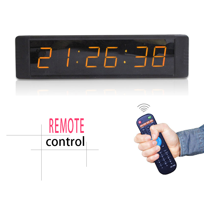 [Ganxin] Mini 1inch 6 Digits 7 Segment Led Display Clock Support Countdown/up Digital in Amber/White Tube for Indoor Alarm Wall Clock-image-401803386