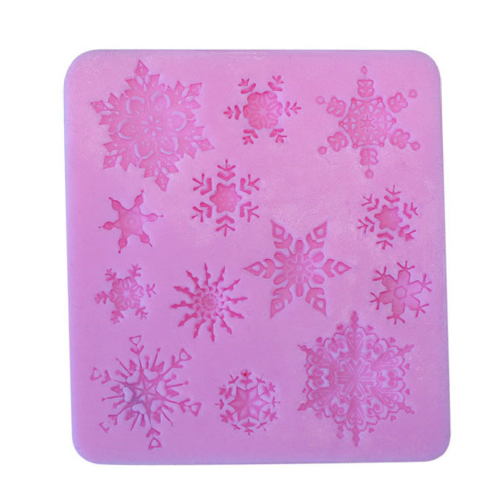 

Wholesale- Hot Sale Diy Baking Tools 9.5*8.5cm Snowflake Silicone Mold Chocolate Ice Cube Mold Snowflake Biscuit Mold