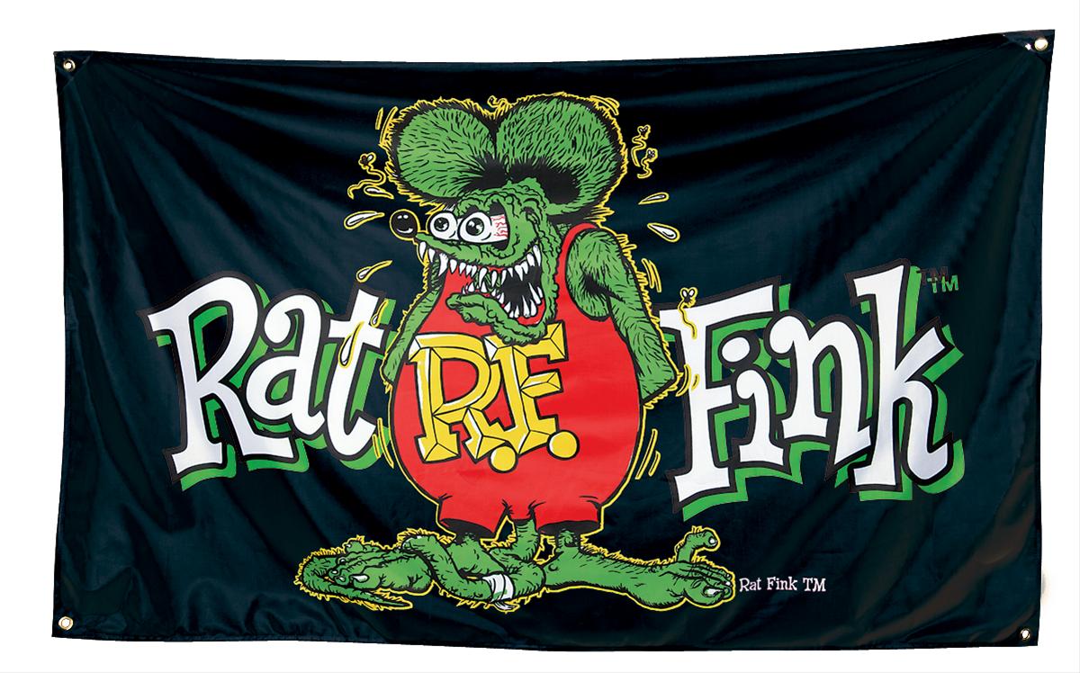 

Hot sale products RAT FINK flags customized flags with four metal grommets 100D polyester custom decoration banners