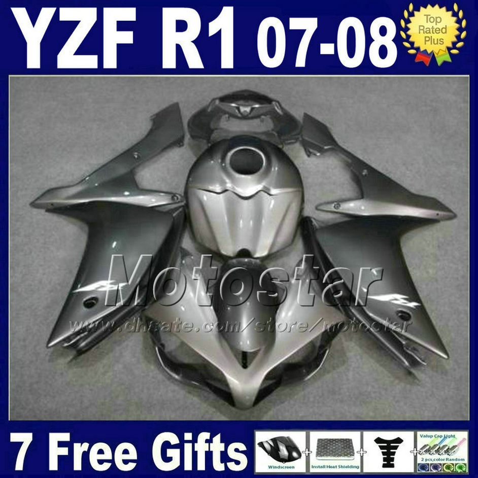 

metallic gray injection fairing kit tank cover for yamaha r1 2007 2008 yzf r1 07 08 fairings 3g61, Multi-color