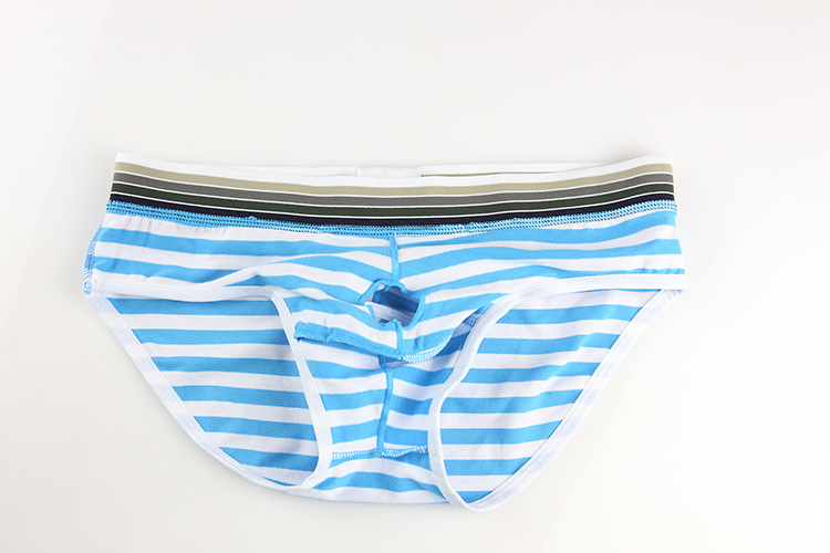 

#40 Wholesale 3pcs/lot Men's fashion clothing sexy underwear cotton blend stripes pouch briefs underpants panties cuecas, Red