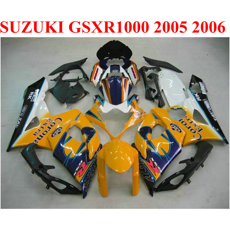 

Lowest price fairings set for SUZUKI 2005 2006 GSXR1000 K5 K6 orange blue Corona ABS GSX-R1000 05 06 GSXR 1000 fairing kit TF90, Same as the picture shows