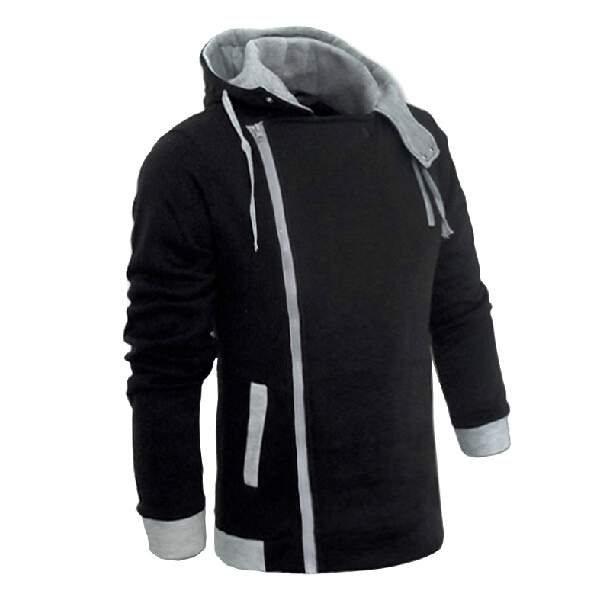 

Men's Zipper Autumn & Winter Fashion Casual Slim Plus Sizes Cardigan Assassin Creed Hoodies Sweatshirt Outerwear Jackets Men Slim Pullover, Dark gray