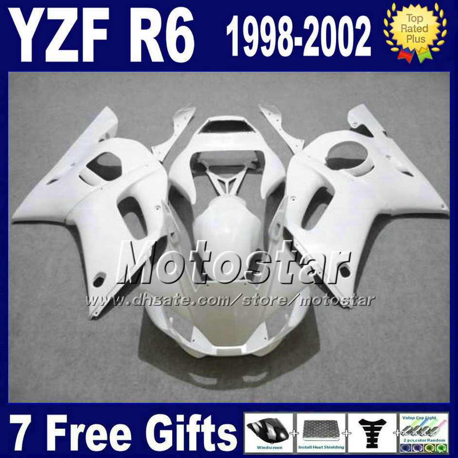 

abs fairing body kit for yamaha yzfr6 19982002 all white plastic bodywork set yzf600 yzf r6 98 99 00 01 02 vb74, Multi-color