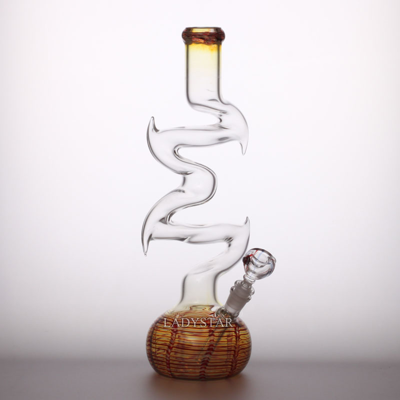 

2015 New Heady Glass Bong Glass Oil Rigs peculiar big 18.8mm Water Pipes Bongs Hookah Shisha Recycler Glass Smoking Pipes L120A
