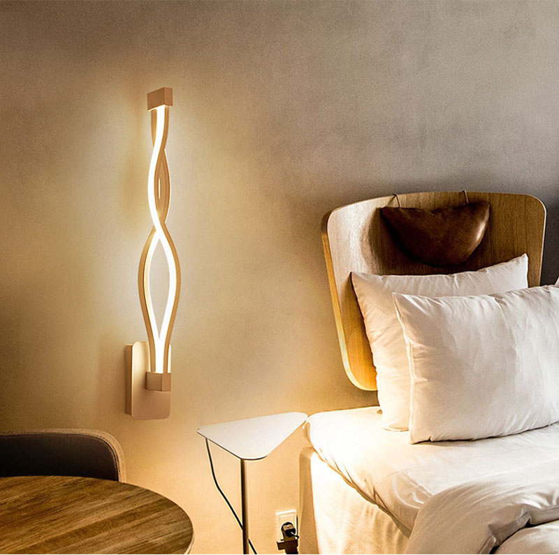 16W / 20W moderne Bulow Applique d'onde acrylique Applique murale à LED Curve Applique murale