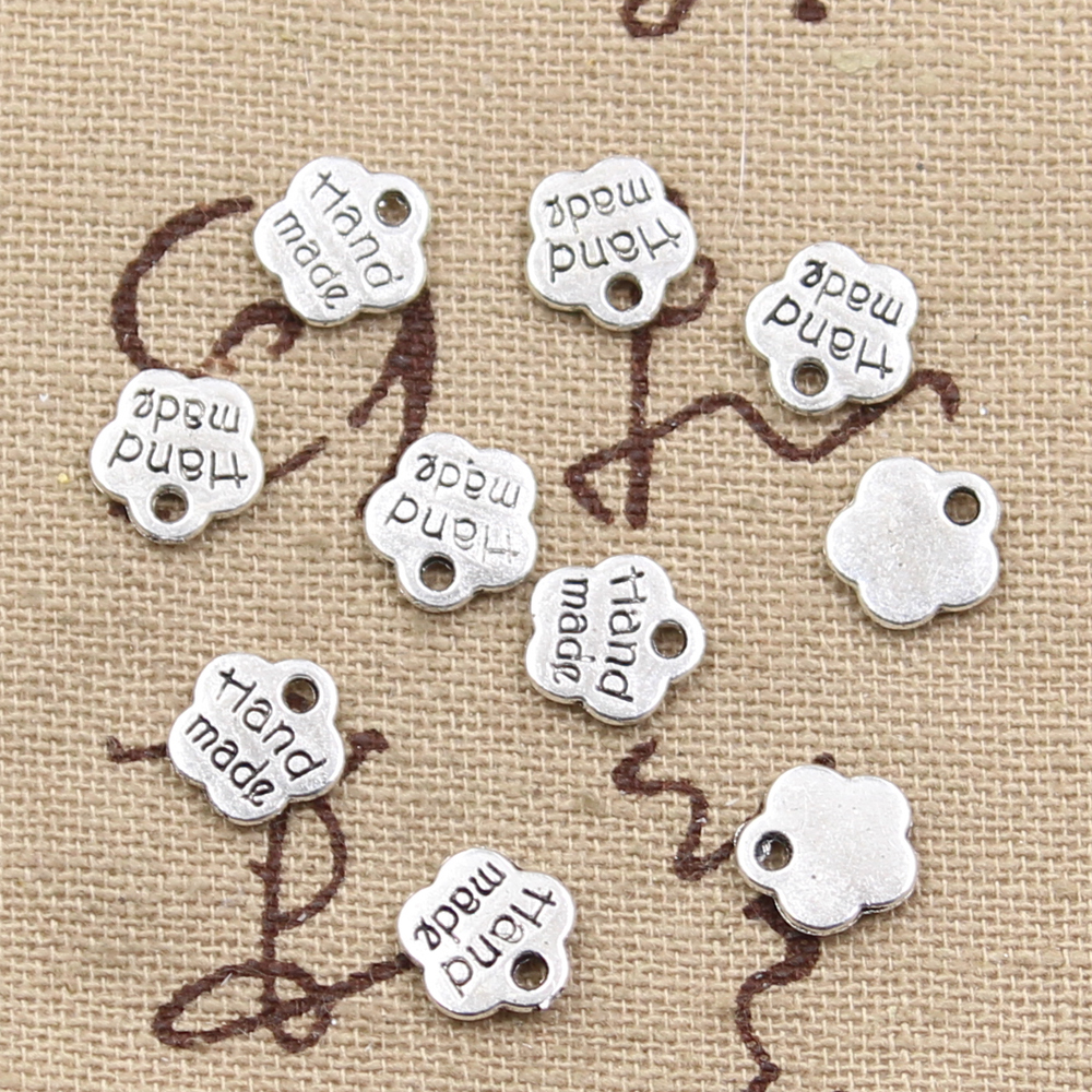 

400pcs Charms hand made 8mm Antique,Zinc alloy pendant fit,Vintage Tibetan Silver,DIY for bracelet necklace, Bronze;silver