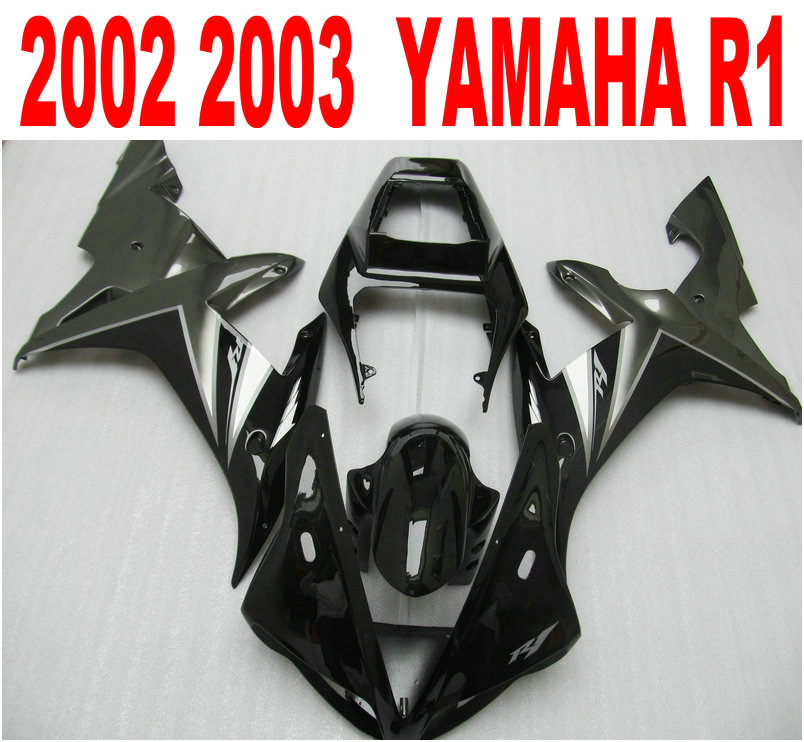 

Injection molding fairings set for YAMAHA YZF R1 2002 2003 high quality glossy black fairing kit YZF-R1 02 03 LQ2, Same as the picture shows