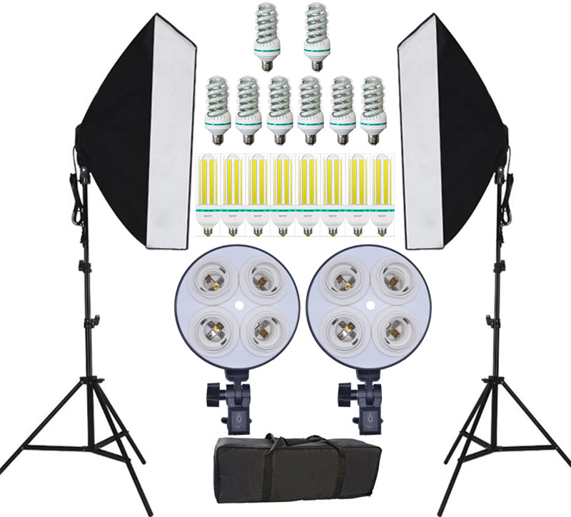 

Freeshipping NEW Photography Photo studio Continuous Lighting softbox kits Photo Equipment and Double 4 Lamp holder &Photo Studio Diffuser
