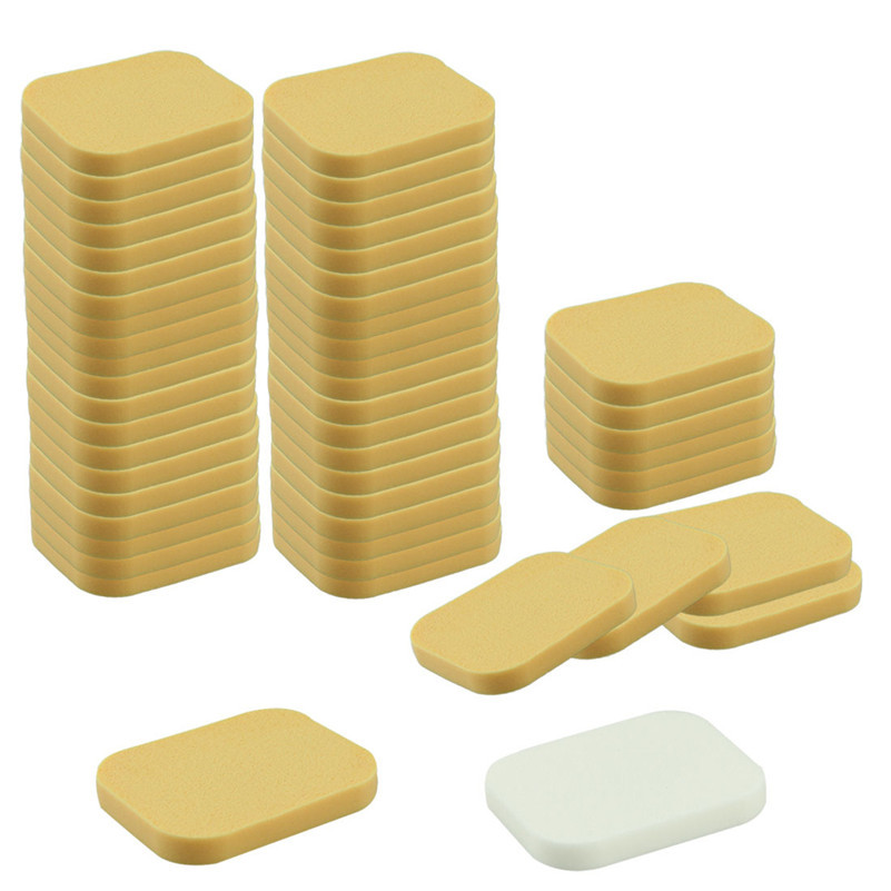 

Wholesale-A Stylish 2015 high quality 50Pcs/Lot New Facial Face Sponge Makeup Cosmetic Powder Puff for women