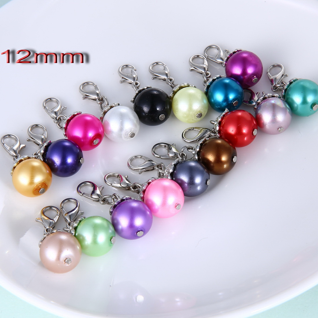 

Floating Pearl dangles for floating lockets Tagged Dangle with Tibetan silver Charms DIY jewelry making, Bronze;silver