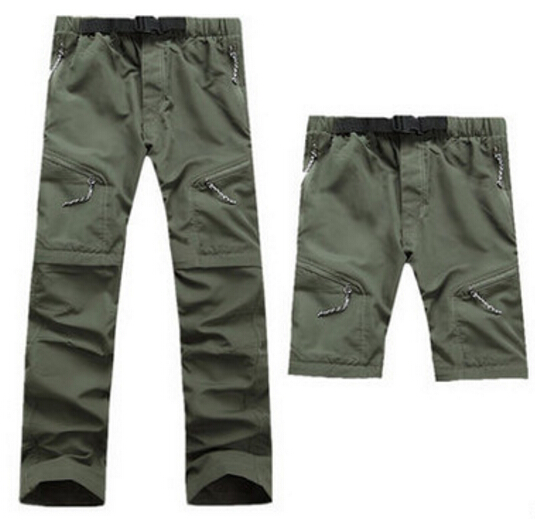 

spring summer quick dry cycling pant removeable outdoor Outdoor pant man woman best quality free shipping, Green