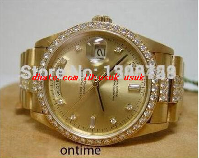 

Luxury Watches Wristwatch New Model Mens II Diamond Bezel Watch Men Gold Super Crown Watches Automatic Mens Men's Watch Watches