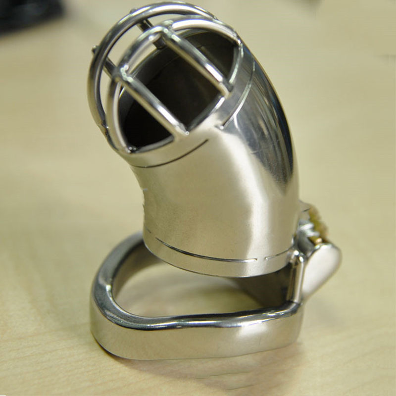 

100%New Stainless Steel Male Chastity Devices 2.36" Long Bird Cage Chastity Belt #R58
