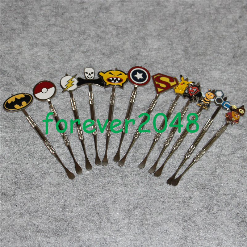 

100pcs New design Stainless steel ecig dabber tool titanium dab nail for wax with Catu Badge atomizer vaporizer pen free shipping DHL
