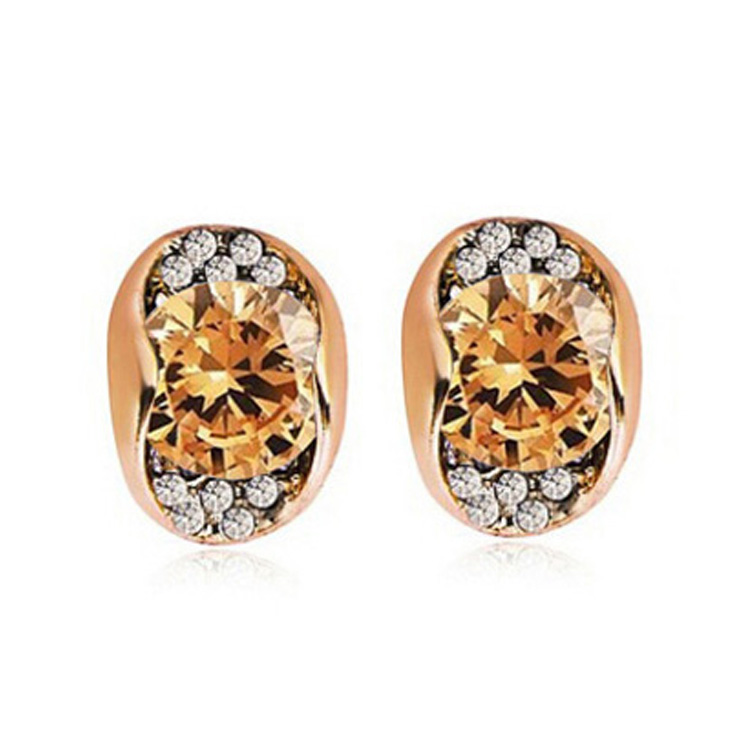 

18K Gold Plated Stud Earrings Fashion Full Rhinestone Earrings Best Quality Earrings For Women Alloy Trend Jewelry 1189