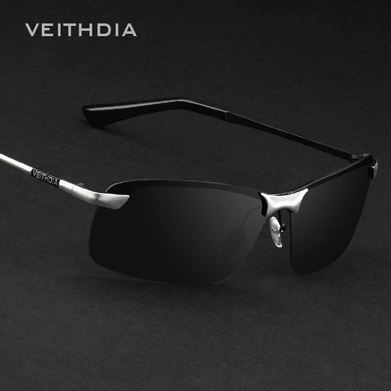 

VEITHDIA Brand Designer Polarized Men's Sunglasses Rimless Sun Glasses Goggle Eyewear For Men gafas oculos de sol masculino 3043