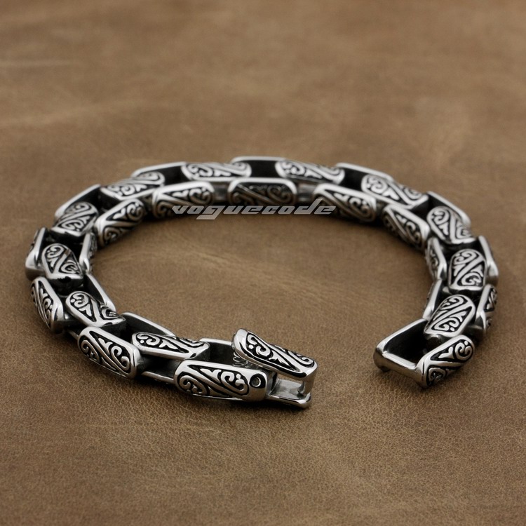 

Various Lengths 316L Stainless Steel Mens Dragon Bracelet 5A020