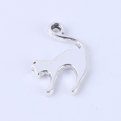 Nouvelle mode argent / cuivre rétro pendentif chat fabrication bricolage bijoux pendentif fit collier ou Bracelets charme 100 pcs / lot 5384