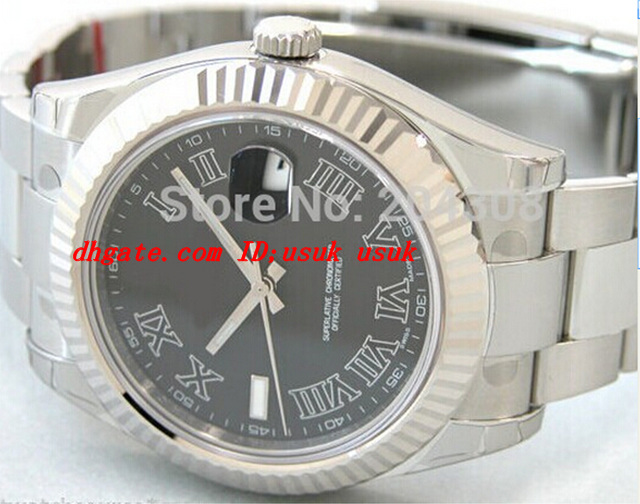 

Luxury Wristwatch Brand New 116334 II Stainless Steel Bracelet 41mm Black W/Roman Numerals Automatic Men's Watch Mens Sport WristWatches