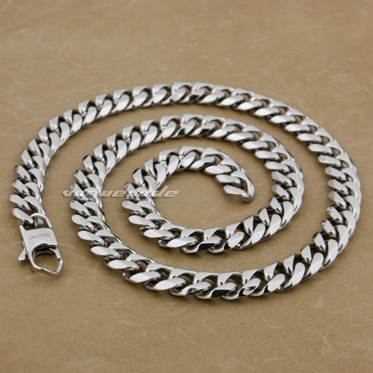 

18" ~ 36" 316L Stainless Steel Mens Necklace Cuban Curb Chain 5M004N